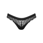 The Chemeris black geometric lace panties pictured from another angle