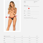 The Chemeris black lace cut-out thong, presented in another image