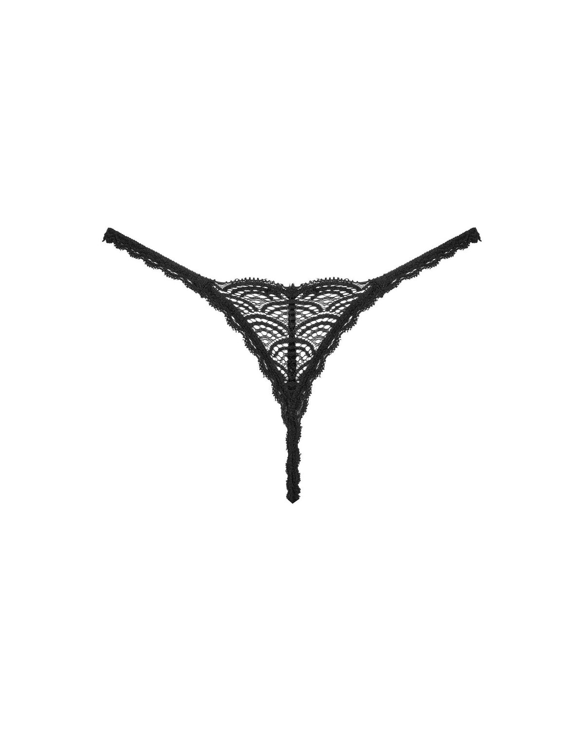 Yet another view of the Chemeris black lace cut-out thong