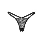 A different perspective on the Chemeris black lace cut-out thong
