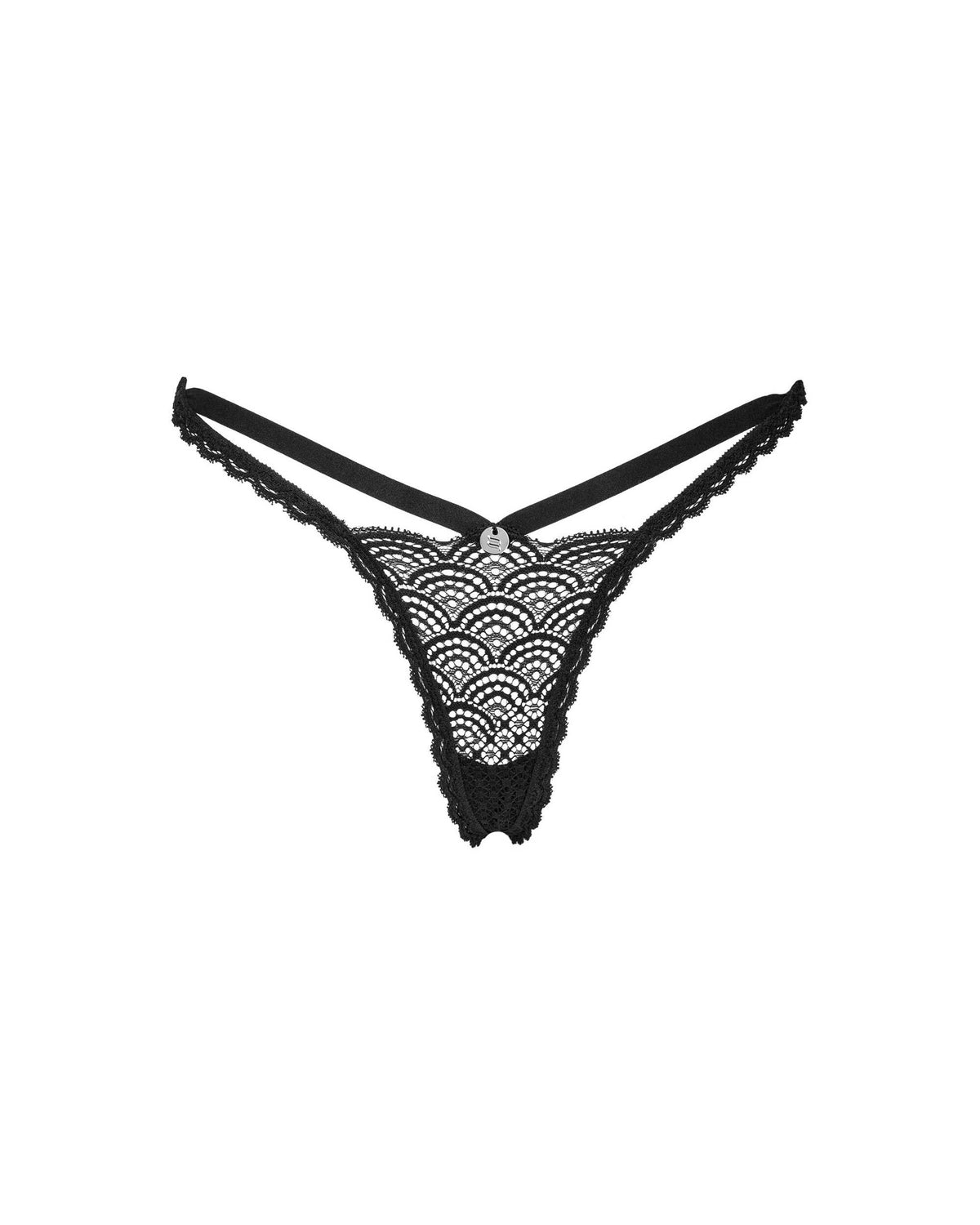 A different perspective on the Chemeris black lace cut-out thong