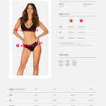 The Chic Amoria black bra and briefs set, shown in an alternate image