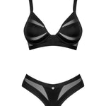 The Chic Amoria black bra and briefs set, seen from a different angle
