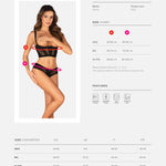 One more view of the Chic Amoria black crotchless set