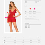 The Chilisa red lace babydoll and thong, shown in an alternate image