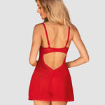 A further look at the Chilisa red lace babydoll and thong