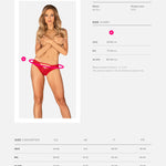 Yet another view of the Chilisa red lace cut-out panties
