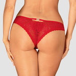 A supplementary image of the Chilisa red lace cut-out panties