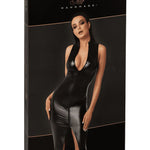 One more view of the Commandant black wetlook midi dress