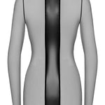 A further look at the Crossfire black mesh and wetlook mini dress
