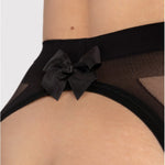 Alternate view of the Cute Dream black 20 denier open stockings