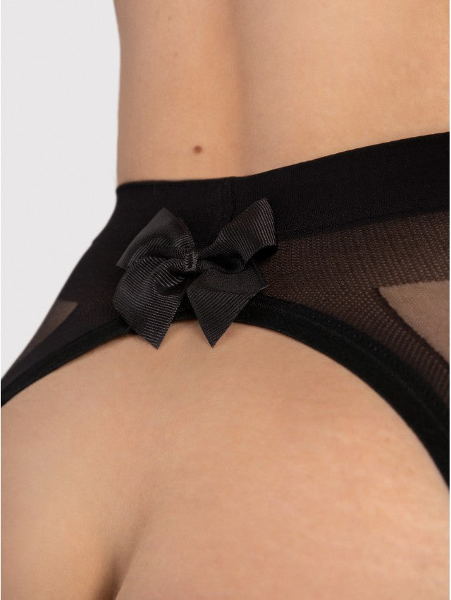 Alternate view of the Cute Dream black 20 denier open stockings