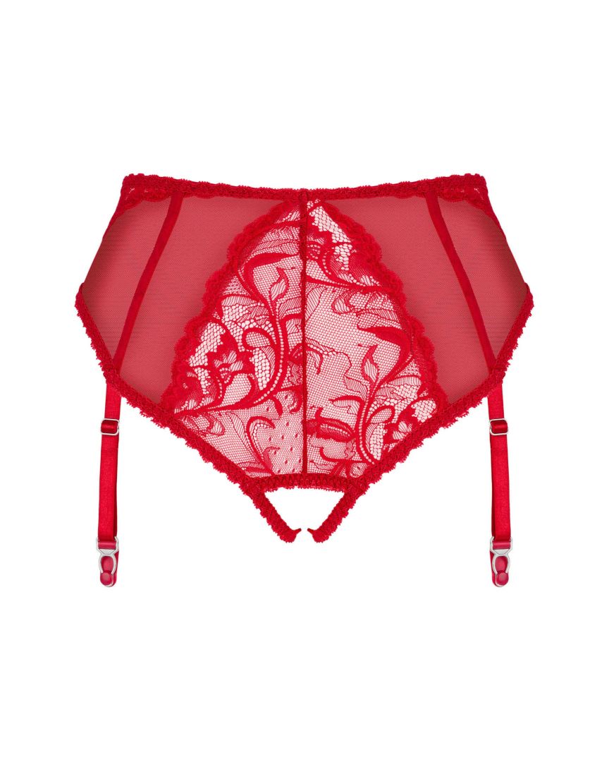 The Dagmarie red lace garter panties in an additional gallery image