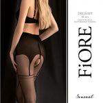 Delight black 20 denier stockings with a polyamide and elastane blend