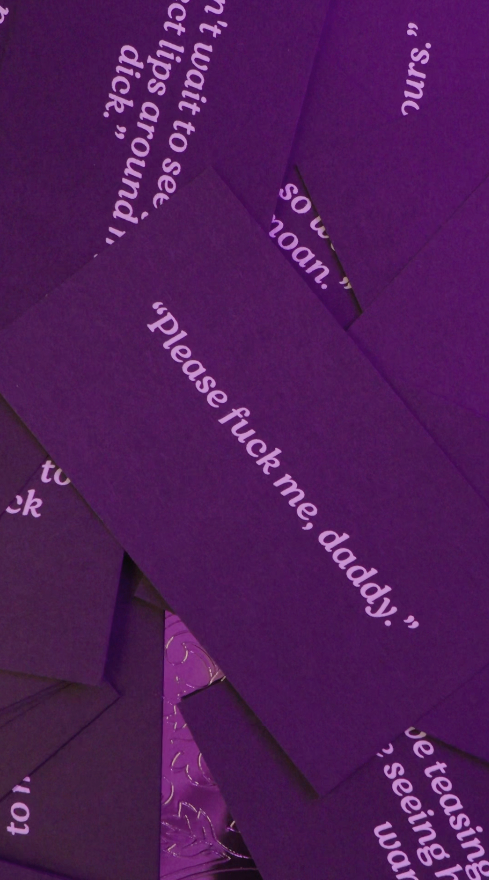 Alternate view of the dirty talking and sexting card deck
