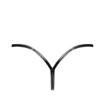 An additional view of the Dominae black PVC string panty