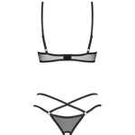 An additional view of the Donarella black crotchless set
