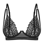The Donarella black lace bra seen from another angle