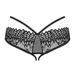 One more view of the Donarella black lace crotchless panties