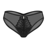 An additional view of the Donarella black lace detail panties