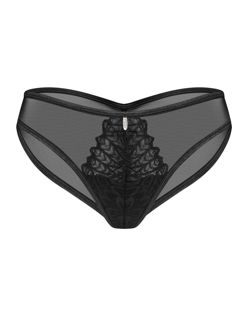 An additional view of the Donarella black lace detail panties