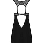 The Donna Dream black babydoll and thong, seen from a different angle