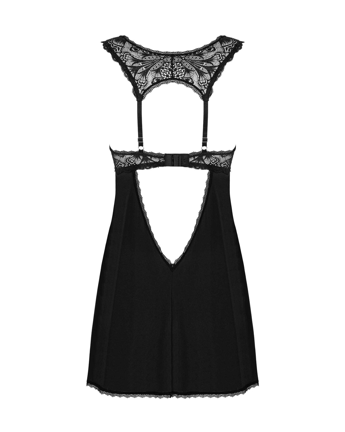 The Donna Dream black babydoll and thong, seen from a different angle
