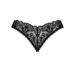 A different perspective on the Donna Dream black lace crotchless thong