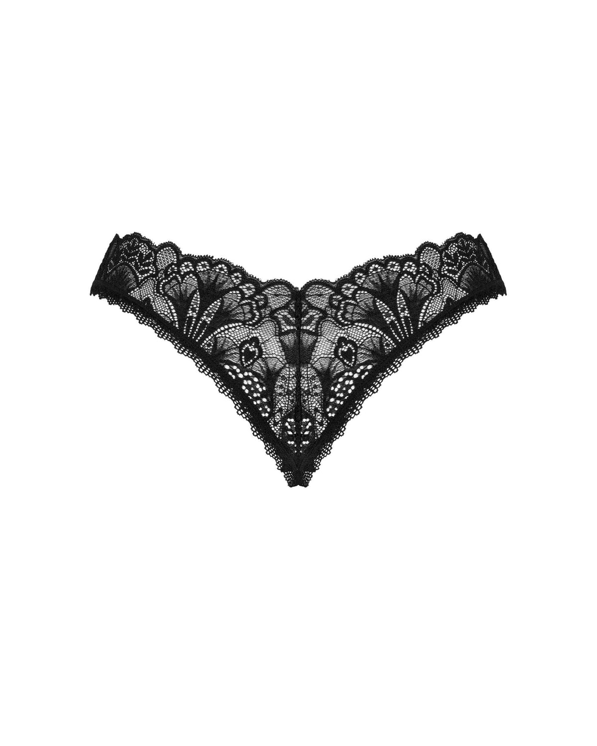 A different perspective on the Donna Dream black lace crotchless thong