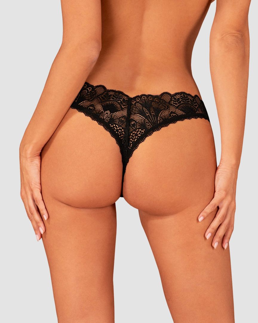 A further look at the Donna Dream black lace crotchless thong