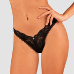 An additional view of the Donna Dream black lace thong