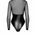 A further look at the Edge black wetlook and mesh bodysuit