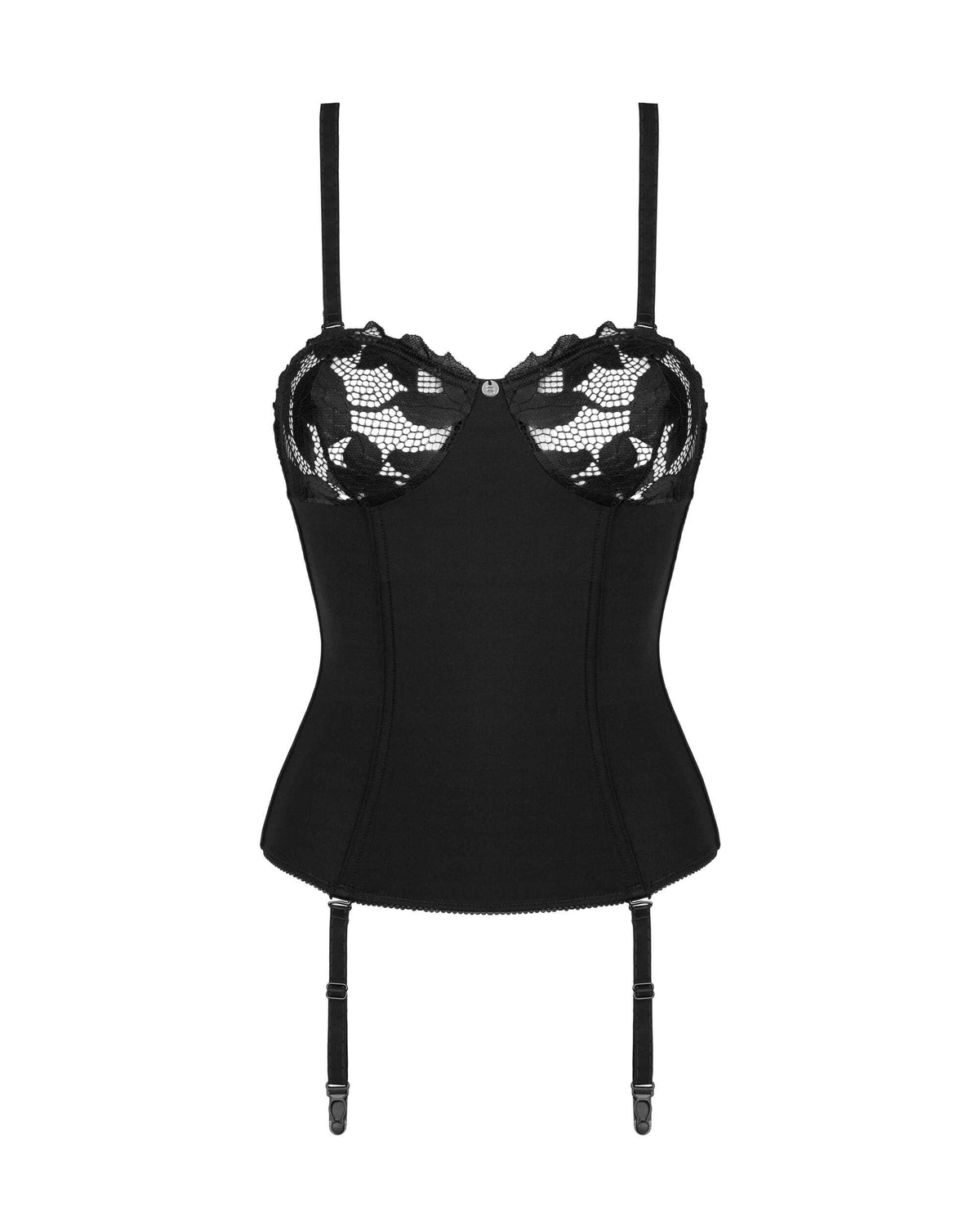 An additional view of the Editya black corset
