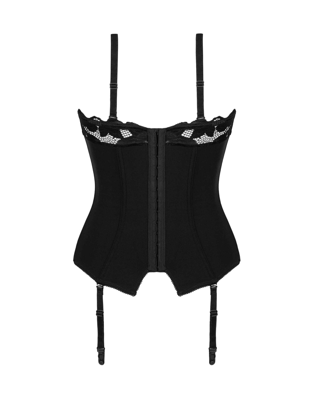 The Editya black corset seen from another angle