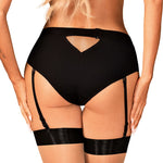 The Editya black lace garter panties seen from another angle