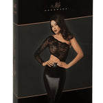 One more view of the Erotica black lace and wetlook midi dress