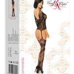 An additional view of the Esmeralda black bodystocking