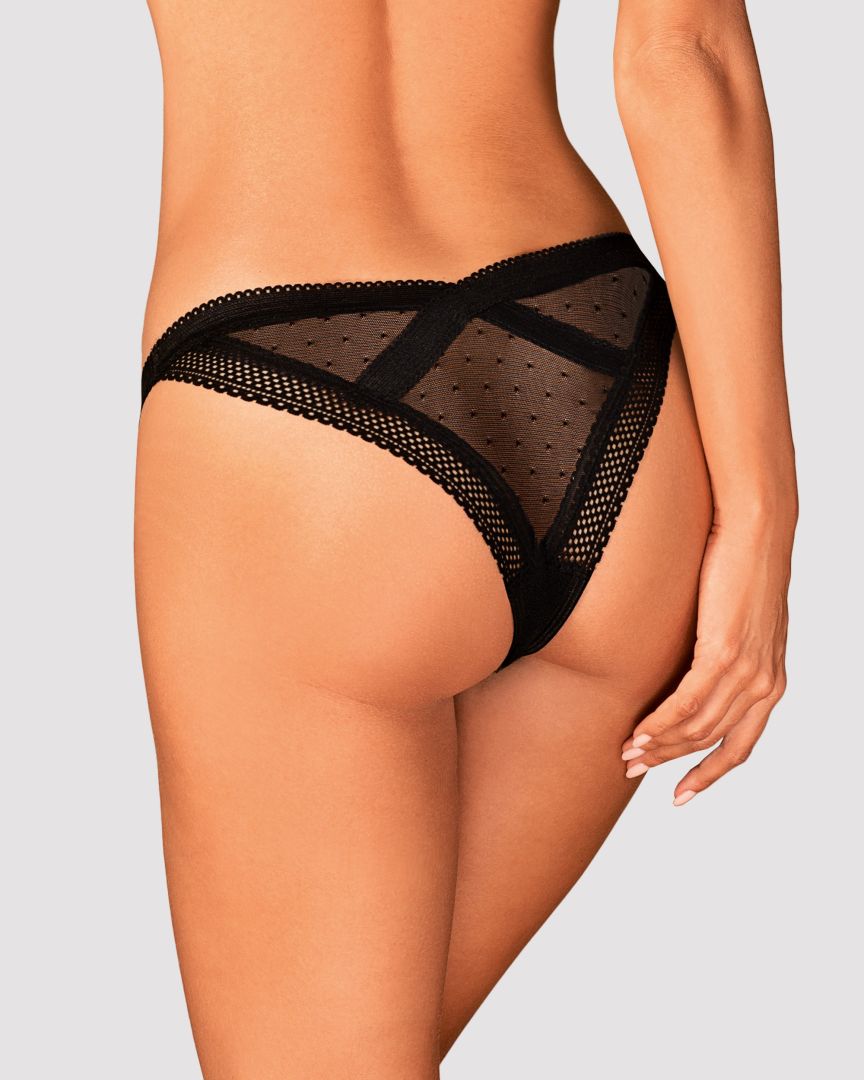 An additional view of the Estiqua black lace detail panties