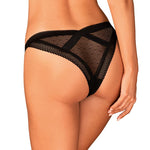 An alternate view of the Estiqua black lace detail panties, with an ultra-smooth cut