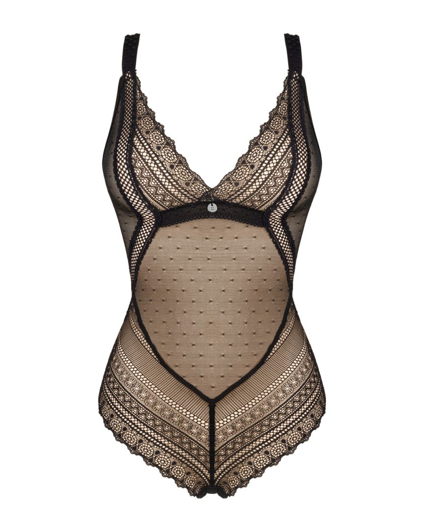 The Estiqua black lace teddy, seen from a different angle