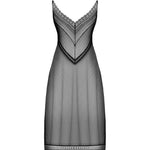The Estiqua black long chemise seen from another angle