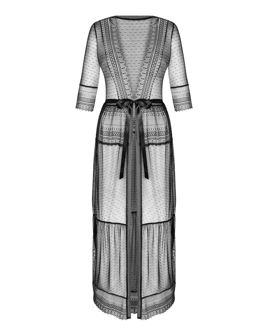 A further look at the Estiqua black long peignoir