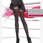 Canella black and red tights by Fiore