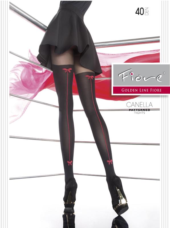Canella black and red tights by Fiore