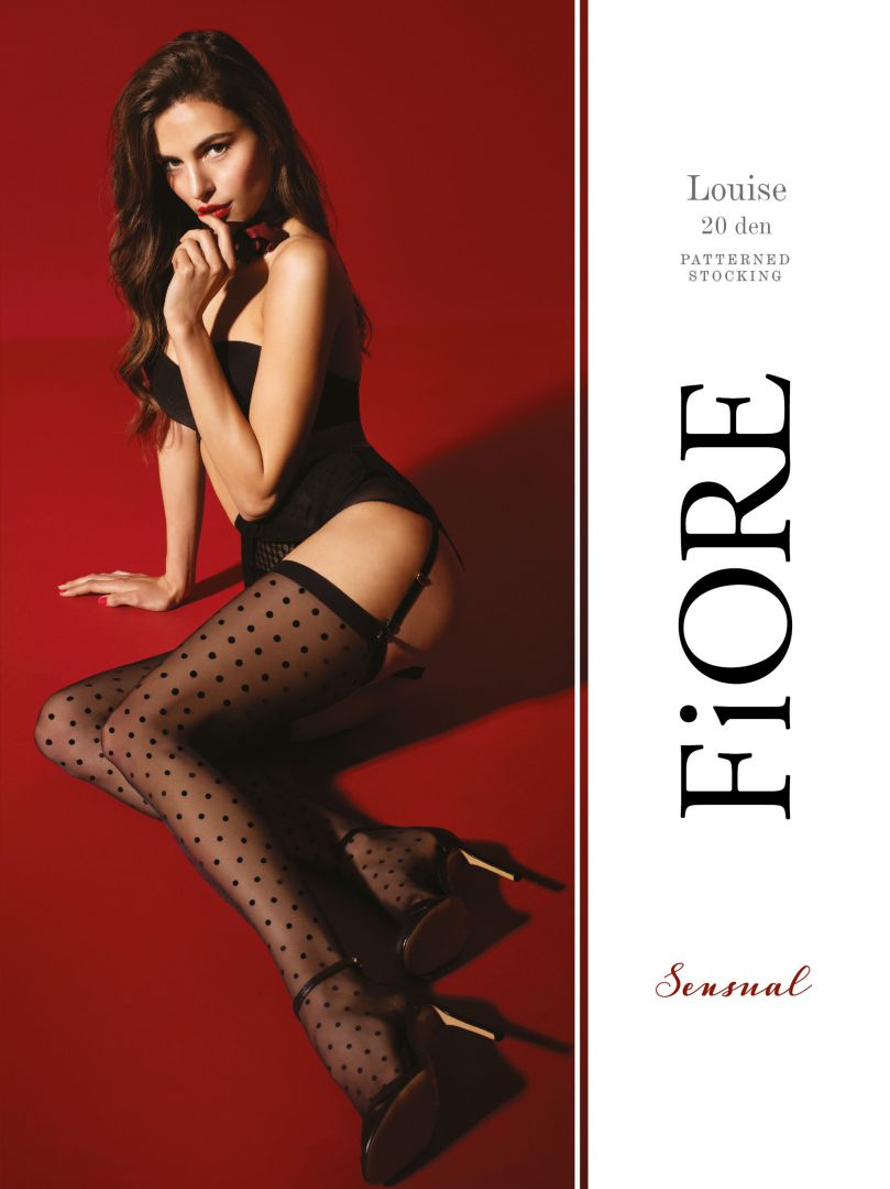 Louise black 20 denier stockings by Fiore