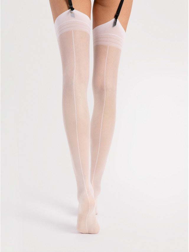 Marlena white stockings by Fiore