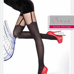Milla black tights by Fiore