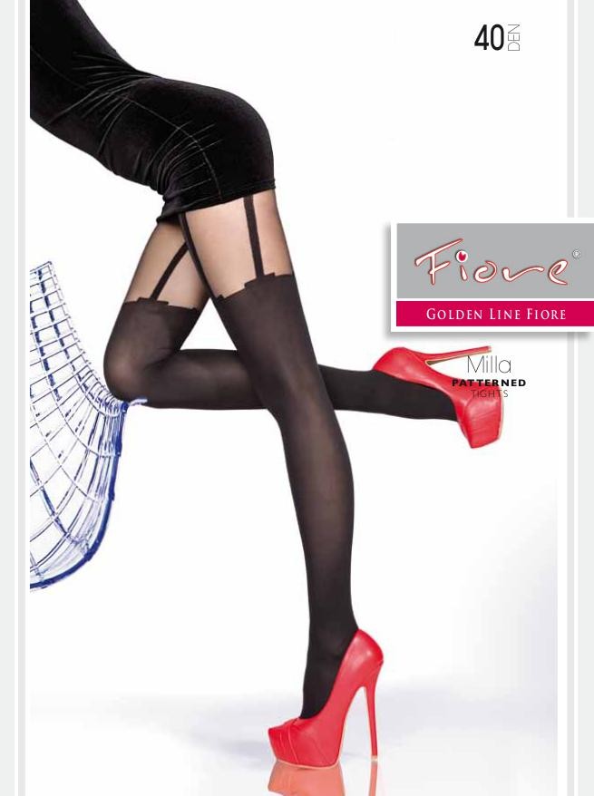 Milla black tights by Fiore