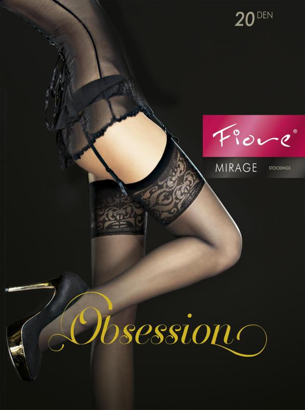 Mirage black sheer stockings by Fiore