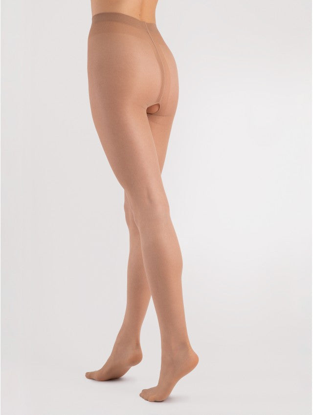 Ouvert nude 20 denier tights by Fiore